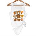 Coquette Teach Teacher Bows Thanksgiving Turkey Fall Autumn Flowy Tank, novelty gifts, funny gifts