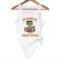 Cute Halloween Teacher Librarian Frankenstein Reading Books Flowy Tank, novelty gifts, funny gifts