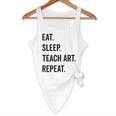 Eat Sleep Teach Art Repeat Teaching Art Teacher Flowy Tank, novelty gifts, funny gifts