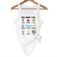 God Says Im Teacher Christian Back To School Religious Flowy Tank, novelty gifts, funny gifts God Says Im Teacher Christian Back To School Religious Flowy Tank, novelty gifts, funny gifts