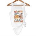 Groovy Pumpkin Spice Makes Teacher Nice Fall Thanksgiving Flowy Tank, novelty gifts, funny gifts