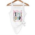 Hello First Grade Teacher Coquette Pencil Bow Back To School Flowy Tank, novelty gifts, funny gifts