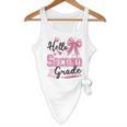 Hello Second Grade First Day Of School Coquette Teacher Girl Flowy Tank, novelty gifts, funny gifts