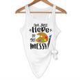 I'm Just Here To Get Messy Art Teacher Artist Painting Flowy Tank, novelty gifts, funny gifts