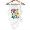 Leer Es Poder Cute Floral Boho Spanish Teacher Reading Flowy Tank, novelty gifts, funny gifts