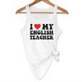 I Love My English Teacher Heart English Language Teachers For Men Women Kids Flowy Tank, novelty gifts, funny gifts