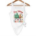 One Merry Teacher Groovy Christmas Tree Pjs Xmas Teacher Flowy Tank, novelty gifts, funny gifts
