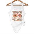 One Thankful Teacher Thanksgiving Groovy Fall Autumn Teacher Flowy Tank, novelty gifts, funny gifts