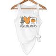 Peace Love Visuals Sped Teacher Pumpkin Skeleton Halloween Flowy Tank, novelty gifts, funny gifts