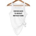 I Never Have To Repeat Instructions Teacher Lie Party Flowy Tank, novelty gifts, funny gifts I Never Have To Repeat Instructions Teacher Lie Party Flowy Tank, novelty gifts, funny gifts