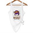 Spooky Paraprofessional Life Halloween Messy Bun Teacher For Men Women Flowy Tank, novelty gifts, funny gifts