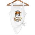 STEM Teacher Messy Bun Fall Vibes Autumn Thanksgiving Men Women Flowy Tank, novelty gifts, funny gifts