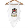 Teacher Life Messy Bun Glasses Leopard Sunflower Flowy Tank, novelty gifts, funny gifts Teacher Life Messy Bun Glasses Leopard Sunflower Flowy Tank, novelty gifts, funny gifts