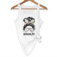 Teacher Para Life Tee Paraprofessional Cute Messy Bun Flowy Tank, novelty gifts, funny gifts