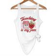 Teaching Is My Jam Cute Strawberry For Women Teachers Flowy Tank, novelty gifts, funny gifts