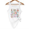 The Tired Teachers Department Retro Groovy Back To School Flowy Tank, novelty gifts, funny gifts