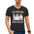 1st Grade Boo Crew Groovy Halloween Floral Ghost Kid Teacher Men's V-Neck T-Shirt, Groovy Teacher Gifts, trending gift 1st Grade Boo Crew Groovy Halloween Floral Ghost Kid Teacher Men's V-Neck T-Shirt, Groovy Teacher Gifts, trending gift