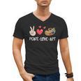 Art Teacher Peace Love Art For Artists And Painters Men's V-Neck T-Shirt, trending gift Art Teacher Peace Love Art For Artists And Painters Men's V-Neck T-Shirt, trending gift