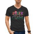 ASL Christmas Buffalo Plaid Teacher American Sign Language Men's V-Neck T-Shirt, trending gift