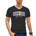 Back To School Neon Checkered Second Grade Colorful Teacher Men's V-Neck T-Shirt, trending gift Back To School Neon Checkered Second Grade Colorful Teacher Men's V-Neck T-Shirt, trending gift