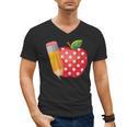 Back To School Pencil And Apple Teacher Student Men's V-Neck T-Shirt, trending gift