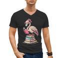 Book Lover Cute Flamingo Reading Teacher Librarian Women Men's V-Neck T-Shirt, trending gift