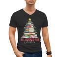 All Booked For Christmas Xmas Tree Teacher Holiday Pajamas Men's V-Neck T-Shirt, trending gift