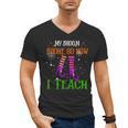 My Broom Broke So Now I Teach Teacher Witch Halloween Men's V-Neck T-Shirt, trending gift My Broom Broke So Now I Teach Teacher Witch Halloween Men's V-Neck T-Shirt, trending gift