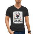 Cat It's Fine I'm Fine Everything Is Fine Teacher Life Men's V-Neck T-Shirt, trending gift Cat It's Fine I'm Fine Everything Is Fine Teacher Life Men's V-Neck T-Shirt, trending gift
