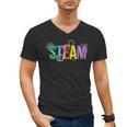 Colorful Steam Letters For Steam Program Teacher And Student Men's V-Neck T-Shirt, trending gift