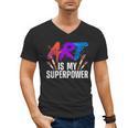 Cool Art For Men Women Art Teacher Artist Painter Superpower Men's V-Neck T-Shirt, trending gift