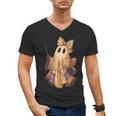 Coquette Music Note Patchwork Ghost Music Teacher Halloween Men's V-Neck T-Shirt, trending gift Coquette Music Note Patchwork Ghost Music Teacher Halloween Men's V-Neck T-Shirt, trending gift