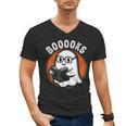 Cute Ghost Book Reading Books Lover Retro Halloween Teacher Men's V-Neck T-Shirt, trending gift