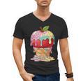 Dripping Apple Ice Cream Cone Cute Teacher Appreciation Men's V-Neck T-Shirt, trending gift