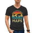 Easily Distracted By Maps Geography Teacher Men's V-Neck T-Shirt, trending gift Easily Distracted By Maps Geography Teacher Men's V-Neck T-Shirt, trending gift