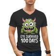 Eye Survived 100 Days Of School Monster Lover Teacher Kids Men's V-Neck T-Shirt, trending gift Eye Survived 100 Days Of School Monster Lover Teacher Kids Men's V-Neck T-Shirt, trending gift