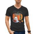Fall Book Pumpkin Ghost Reading Books Halloween Teacher Men's V-Neck T-Shirt, trending gift Fall Book Pumpkin Ghost Reading Books Halloween Teacher Men's V-Neck T-Shirt, trending gift