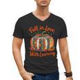 Fall In Love With Learning Book Lover Autumn Pumpkin Teacher Men's V-Neck T-Shirt, trending gift Fall In Love With Learning Book Lover Autumn Pumpkin Teacher Men's V-Neck T-Shirt, trending gift