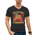 Fall In Love With Learning Pumpkin Thanksgiving Teacher Fall Men's V-Neck T-Shirt, trending gift Fall In Love With Learning Pumpkin Thanksgiving Teacher Fall Men's V-Neck T-Shirt, trending gift