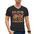 Fall In Love With Learning Retro Autumn Thanksgiving Teacher Men's V-Neck T-Shirt, trending gift Fall In Love With Learning Retro Autumn Thanksgiving Teacher Men's V-Neck T-Shirt, trending gift