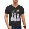 Flowers Test Tube Chemistry Student Science Teacher Women Men's V-Neck T-Shirt, Science Teacher Gifts, trending gift