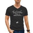 Fun Pregnant Teacher Announcement Idea- Footprints On Tummy Men's V-Neck T-Shirt, trending gift Fun Pregnant Teacher Announcement Idea- Footprints On Tummy Men's V-Neck T-Shirt, trending gift
