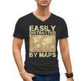 Geography Teacher Easily Distracted By Maps Men's V-Neck T-Shirt, trending gift Geography Teacher Easily Distracted By Maps Men's V-Neck T-Shirt, trending gift