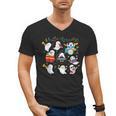 Halloween Music Teacher Ghost Playing Musical Instruments Men's V-Neck T-Shirt, trending gift