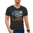 Halloween Pumpkin Starry Night Van Gogh Art Teacher Men's V-Neck T-Shirt, trending gift Halloween Pumpkin Starry Night Van Gogh Art Teacher Men's V-Neck T-Shirt, trending gift