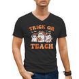 Halloween Teacher Ghosts Trick Or Teach Retro Costume Women Men's V-Neck T-Shirt, trending gift