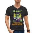 Halloween Teacher Librarian Frankenstein Reading Books Men's V-Neck T-Shirt, trending gift Halloween Teacher Librarian Frankenstein Reading Books Men's V-Neck T-Shirt, trending gift
