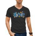 Hanukkah Leopard Plaid Teacher Chanukah Jewish Women Men Men's V-Neck T-Shirt, trending gift Hanukkah Leopard Plaid Teacher Chanukah Jewish Women Men Men's V-Neck T-Shirt, trending gift