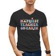 Happiest Teacher On Earth First Day Of School Back To School Men's V-Neck T-Shirt, trending gift Happiest Teacher On Earth First Day Of School Back To School Men's V-Neck T-Shirt, trending gift