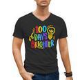 Happy 100th Day Of School 100 Days Brighter Girls Teacher Men's V-Neck T-Shirt, trending gift Happy 100th Day Of School 100 Days Brighter Girls Teacher Men's V-Neck T-Shirt, trending gift